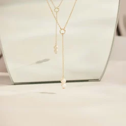 Isabel Bernard Belleville Luna 14 karaat gouden collier met zoetwaterparels Clearance