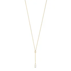 Isabel Bernard Belleville Luna 14 karaat gouden collier met zoetwaterparels Clearance