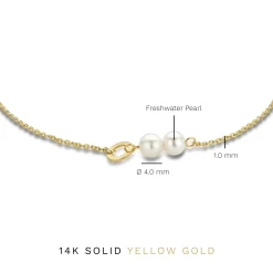 Isabel Bernard Belleville Luna 14 karaat gouden armband met zoetwaterparels Flash Sale