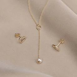 Isabel Bernard Belleville Luna 14 karaat gouden collier met zoetwaterparel Cheap