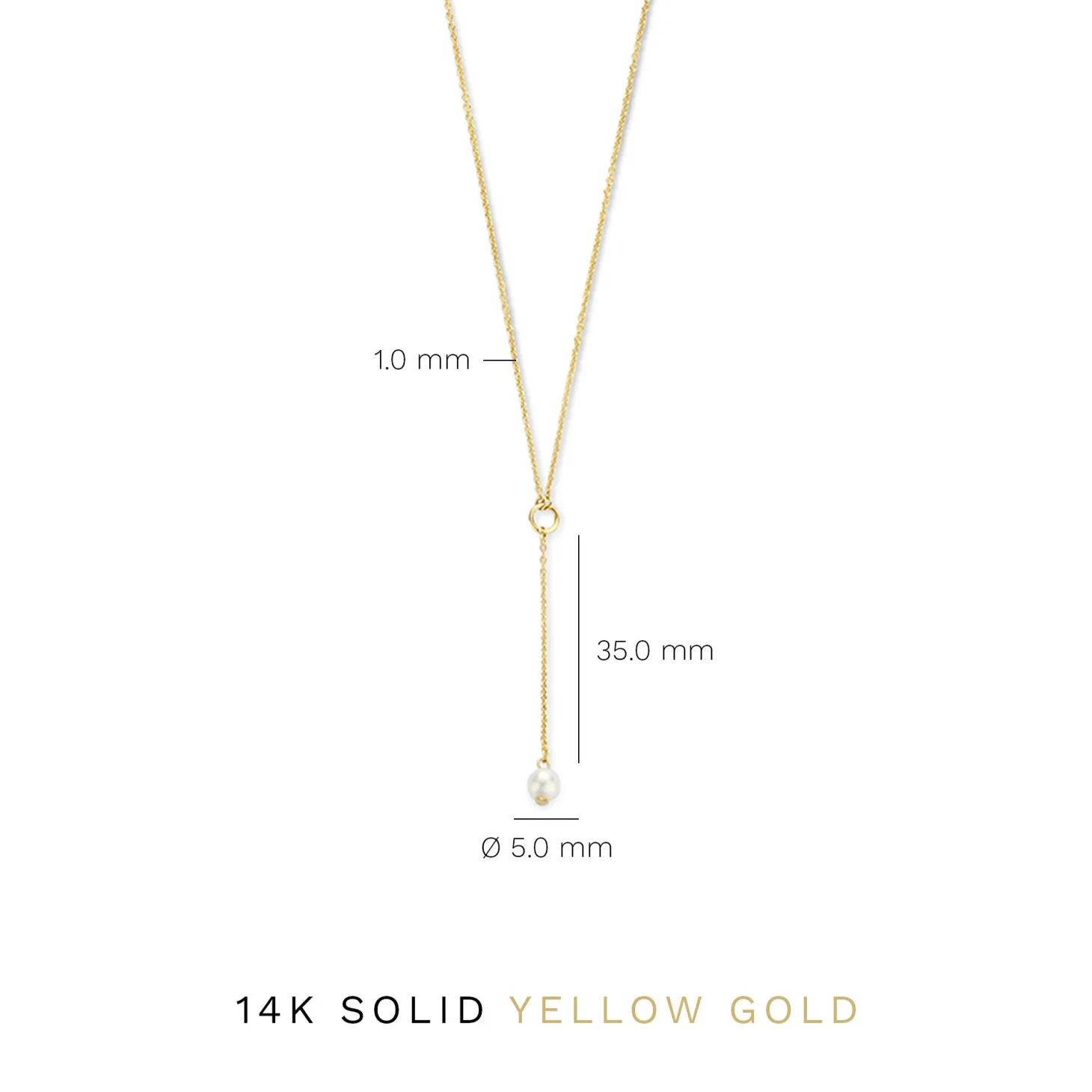 Isabel Bernard Belleville Luna 14 karaat gouden collier met zoetwaterparel Cheap