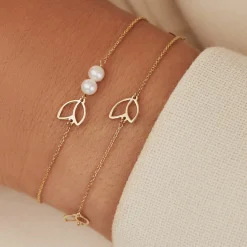 Isabel Bernard Belleville Noémi 14 karaat gouden armband met zoetwaterparels Cheap