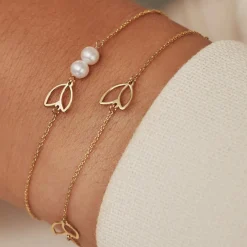 Isabel Bernard Belleville Noémi 14 karaat gouden armband met zoetwaterparels Cheap