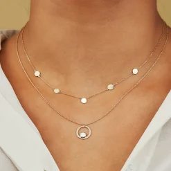 Isabel Bernard Belleville Nova 14 karaat gouden collier met parelmoer Hot