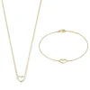 Isabel Bernard Cadeau d'Isabel 14 karaat gouden collier en armband giftset met hartje Discount