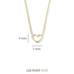 Isabel Bernard Cadeau d'Isabel 14 karaat gouden collier en armband giftset met hartje Discount