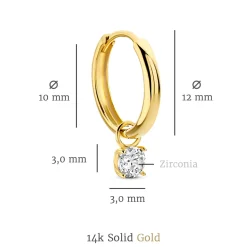 Isabel Bernard Cadeau d'Isabel 14 karaat gouden oorbellen set met zirkonia steentjes Flash Sale