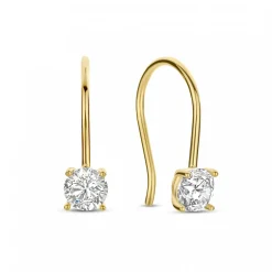 Isabel Bernard Cadeau d'Isabel 14 karaat gouden oorbellen set met zirkonia steentjes Cheap