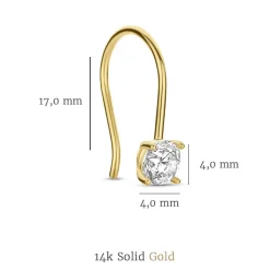 Isabel Bernard Cadeau d'Isabel 14 karaat gouden oorbellen set met zirkonia steentjes Cheap