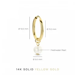 Isabel Bernard Cadeau d'Isabel 14 karaat gouden oorbellen set met zoetwaterparels Discount