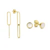Isabel Bernard Cadeau d'Isabel 14 karaat gouden oorbellen set met zoetwaterparels Fashion