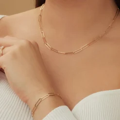 Isabel Bernard Cadeau d'Isabel 14 karaat gouden collier en armband giftset Flash Sale