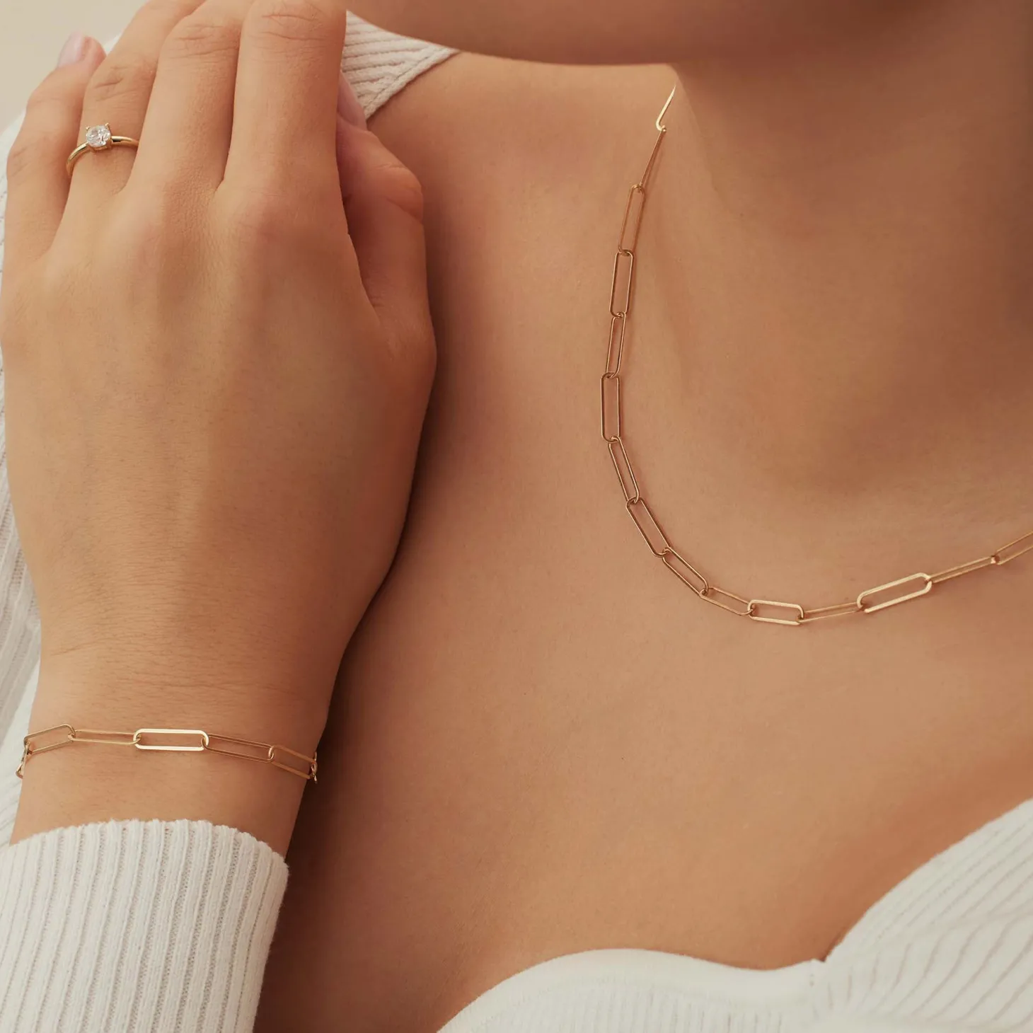 Isabel Bernard Cadeau d'Isabel 14 karaat gouden collier en armband giftset Flash Sale