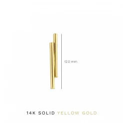 Isabel Bernard Cadeau d'Isabel 14 karaat gouden oorbellen set met staafjes Shop