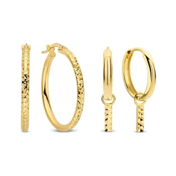 Isabel Bernard Cadeau d'Isabel 14 karaat gouden oorbellen set Fashion