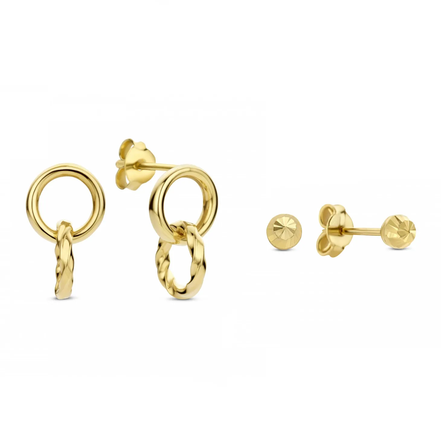 Isabel Bernard Cadeau d'Isabel 14 karaat gouden oorbellen set Best Sale