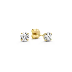 Isabel Bernard Cadeau d'Isabel 14 karaat gouden oorbellen set met zirkonia steentjes Best Sale