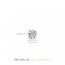 Isabel Bernard Cadeau d'Isabel 14 karaat gouden oorbellen set met zirkonia steentjes Best Sale