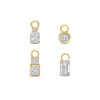 Isabel Bernard Cadeau d'Isabel 14 karaat gouden vierdelige oorbedel set met zirkonia steentjes | zonder creolen Cheap