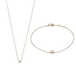 Isabel Bernard Cadeau d'Isabel 14 karaat rosé gouden collier en armband giftset Store