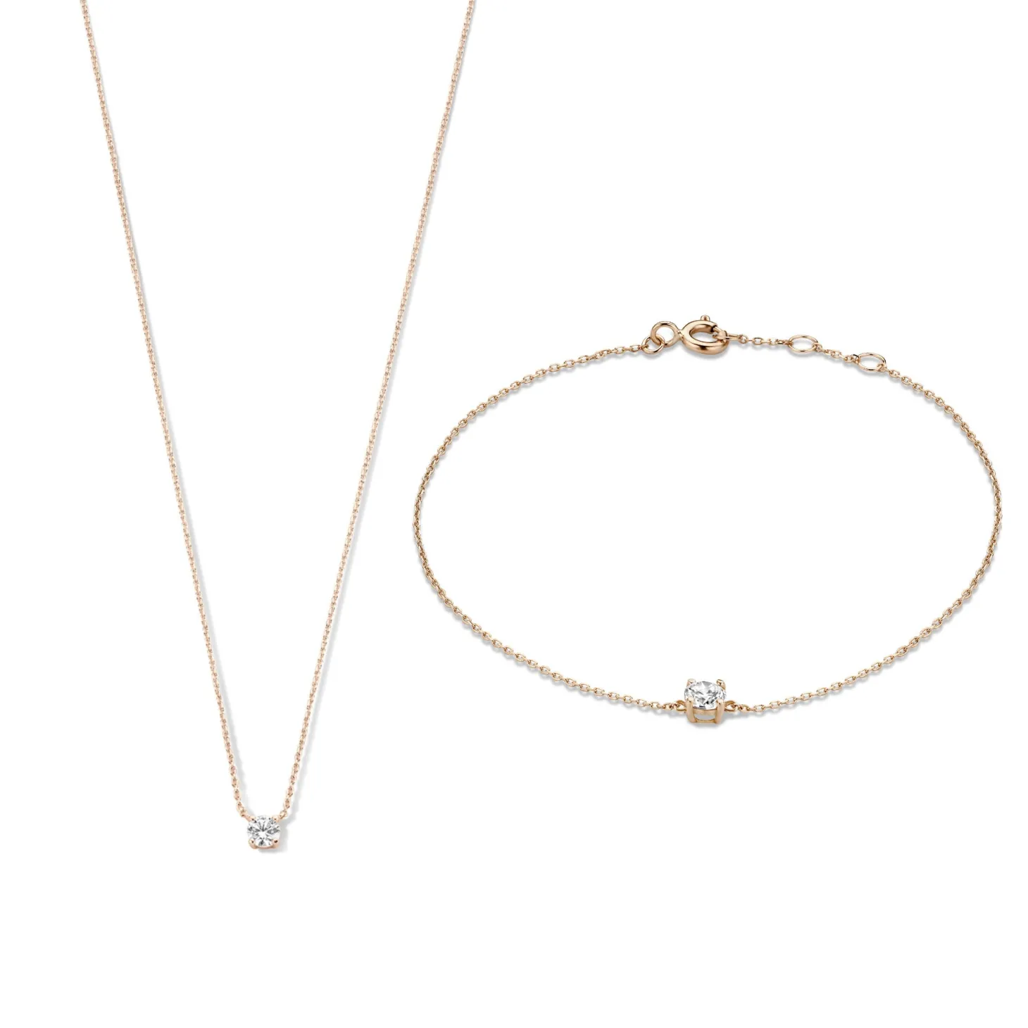 Isabel Bernard Cadeau d'Isabel 14 karaat rosé gouden collier en armband giftset Store