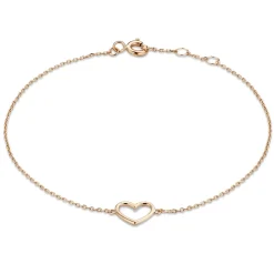 Isabel Bernard Cadeau d'Isabel 14 karaat rosé gouden collier en armband giftset met hartje Hot
