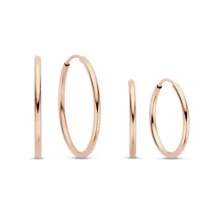 Isabel Bernard Cadeau d'Isabel 14 karaat rosé gouden oorbellen set Cheap