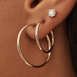 Isabel Bernard Cadeau d'Isabel 14 karaat rosé gouden oorbellen set Cheap
