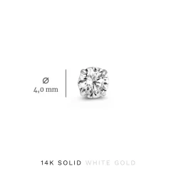 Isabel Bernard Cadeau d'Isabel 14 karaat witgouden oorbellen set met zirkonia steentjes Best Sale