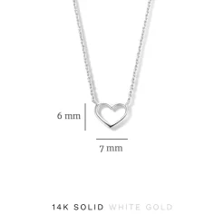 Isabel Bernard Cadeau d'Isabel 14 karaat witgouden collier en armband giftset met hartje Store