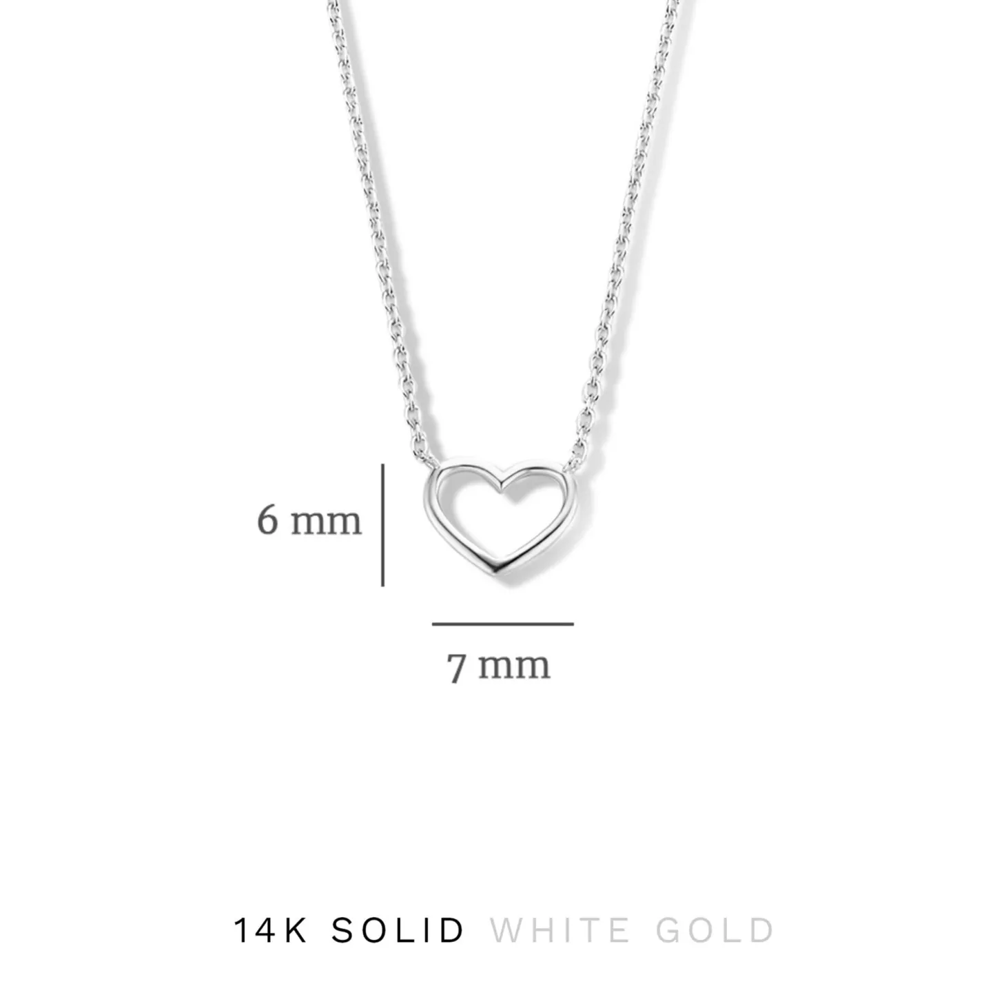 Isabel Bernard Cadeau d'Isabel 14 karaat witgouden collier en armband giftset met hartje Store
