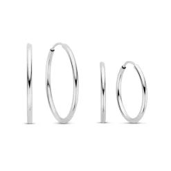 Isabel Bernard Cadeau d'Isabel 14 karaat witgouden oorbellen set Outlet