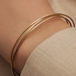 Isabel Bernard Cour d'Honneur Adora 14 karaat gouden bangles met 3 armbanden Cheap