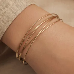 Isabel Bernard Cour d'Honneur Adora 14 karaat gouden bangles met 5 armbanden Discount