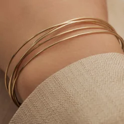 Isabel Bernard Cour d'Honneur Adora 14 karaat gouden bangles met 5 armbanden Discount