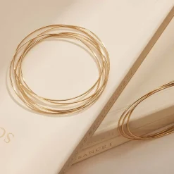 Isabel Bernard Cour d'Honneur Adora 14 karaat gouden bangles met 5 armbanden Discount