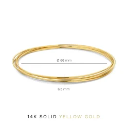 Isabel Bernard Cour d'Honneur Adora 14 karaat gouden bangles met 5 armbanden Discount