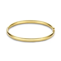 Isabel Bernard Cour d'Honneur Lucienne 14 karaat gouden bangle met ronde rand Outlet