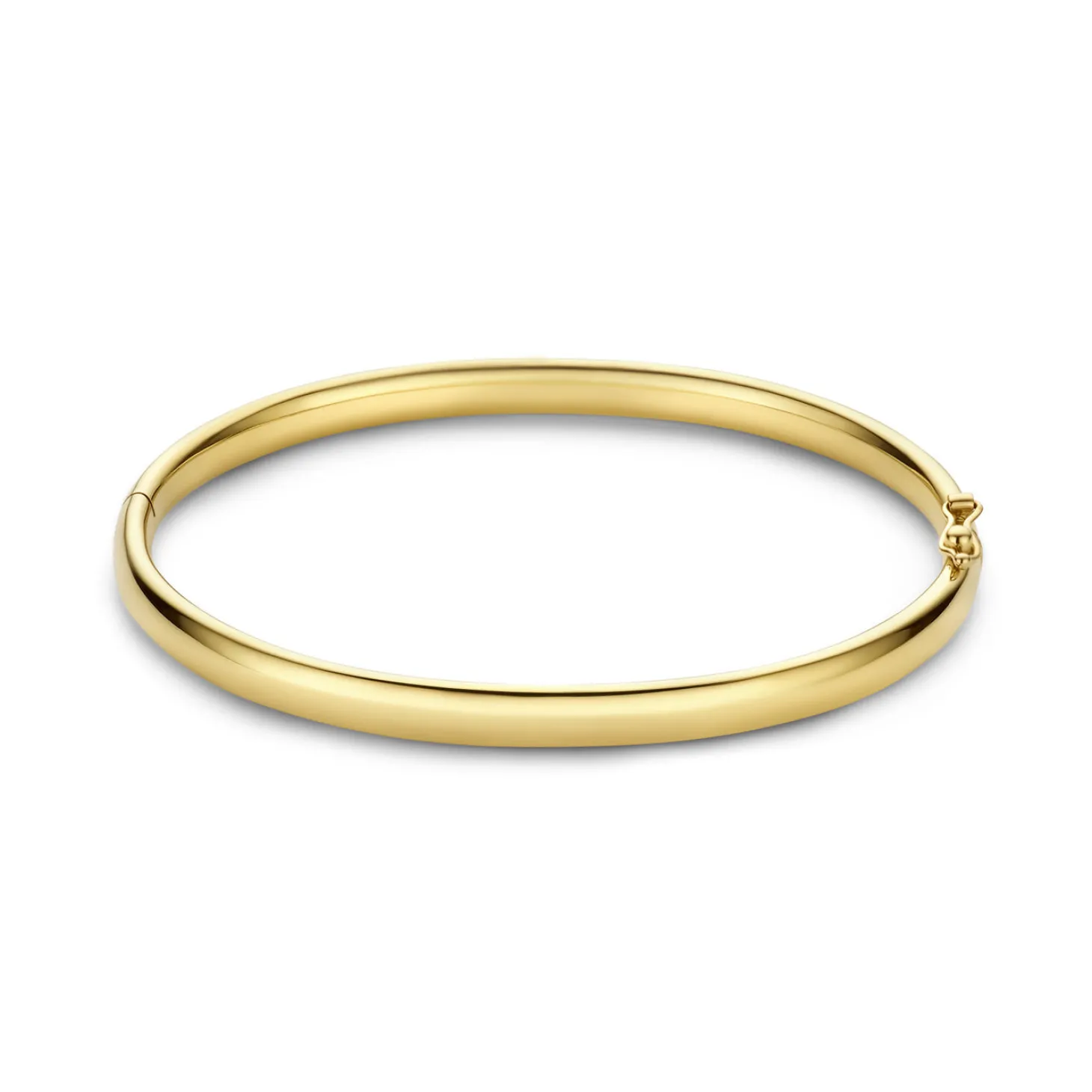 Isabel Bernard Cour d'Honneur Lucienne 14 karaat gouden bangle met ronde rand Outlet