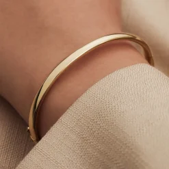 Isabel Bernard Cour d'Honneur Lucienne 14 karaat gouden bangle met ronde rand Outlet