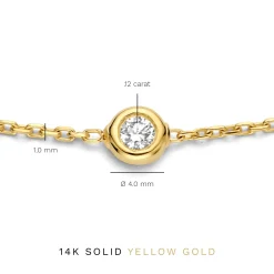 Isabel Bernard De la Paix Alfie 14 karaat gouden armband met diamant 0.12 karaat Sale