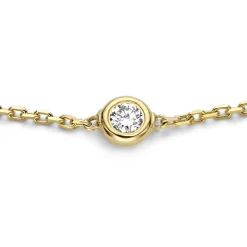 Isabel Bernard De la Paix Alfie 14 karaat gouden armband met diamant 0.05 karaat Outlet