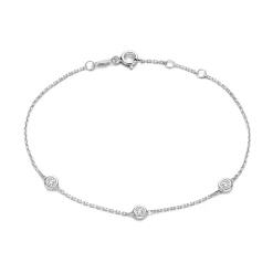 Isabel Bernard De la Paix Alfie 14 karaat witgouden armband met diamant 0.12 karaat Best Sale