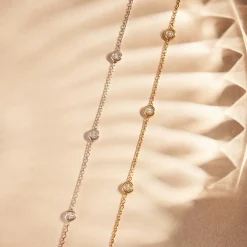 Isabel Bernard De la Paix Alfie 14 karaat witgouden armband met diamant 0.12 karaat Best Sale