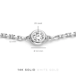 Isabel Bernard De la Paix Alfie 14 karaat witgouden armband met diamant 0.05 karaat Flash Sale