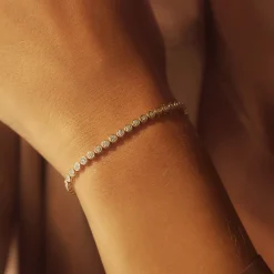 Isabel Bernard De la Paix Alfie 14 karaat gouden tennis armband met diamant 0.36 karaat Cheap