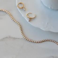 Isabel Bernard De la Paix Alfie 14 karaat gouden tennis armband met diamant 0.36 karaat Cheap