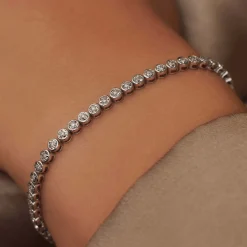 Isabel Bernard De la Paix Alfie 14 karaat witgouden tennis armband met diamant 0.36 karaat Hot