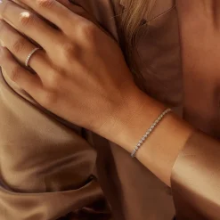 Isabel Bernard De la Paix Alfie 14 karaat witgouden tennis armband met diamant 0.36 karaat Hot