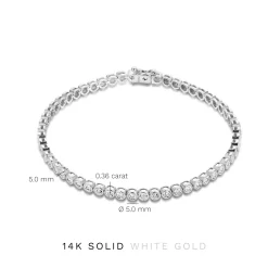 Isabel Bernard De la Paix Alfie 14 karaat witgouden tennis armband met diamant 0.36 karaat Hot
